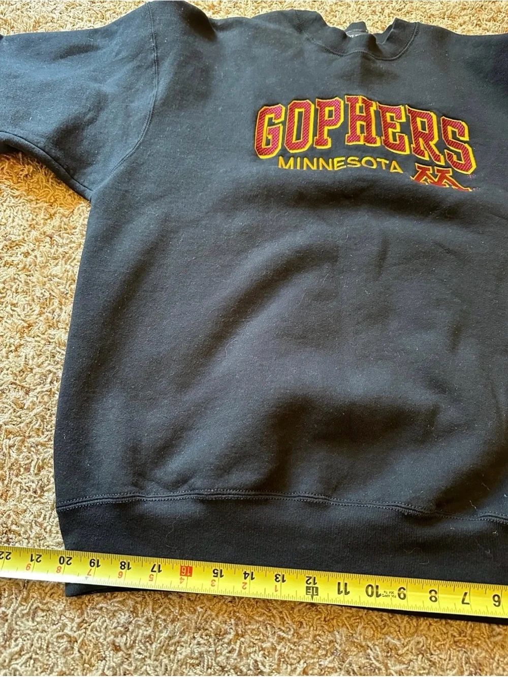 Ackley Moods Black Minnesota Gophers Crewneck Sweatshirt